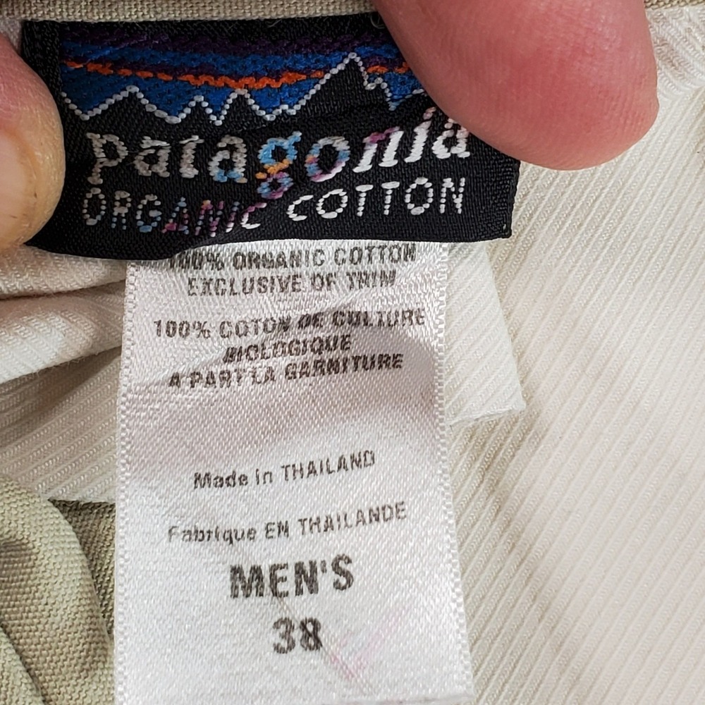 Patagonia All Wear Pants Mens 38x32 Tan Organic Cotton Straight Leg Chino 55332 - Picture 7 of 7